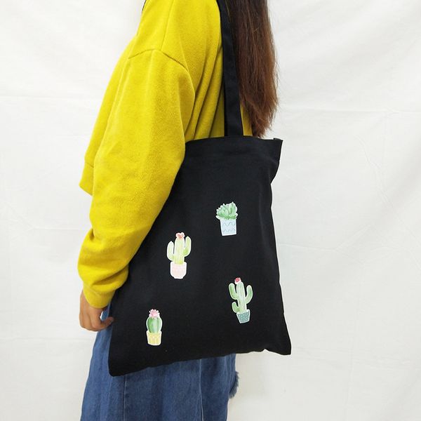 

korean simple women package canvas bag handbags japanese literary shoulder bags casual shopping tote girls handbag eco bag