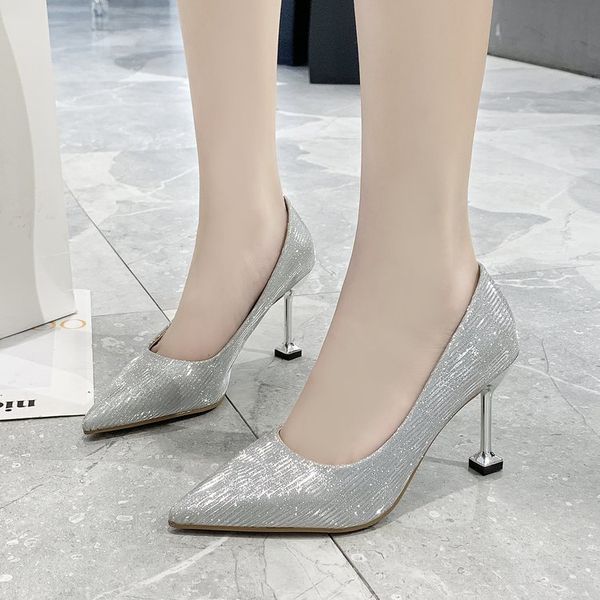 

pointed shoes women's 2020 new style summer korean-style online celebrity high heel shoes thin heeled-low style work, Black