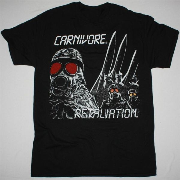 

carnivore retaliation 1987 кроссовер thrash peter стил новый черный t shirt мужчины женщины с короткими рукавами майка, White;black