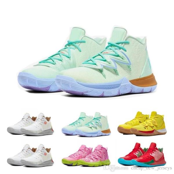 

new sponge bob x kyrie 5 patrick lotus pink squidward womens mens basketball shoes irving 5 sport cj6951-700 designer sneakers