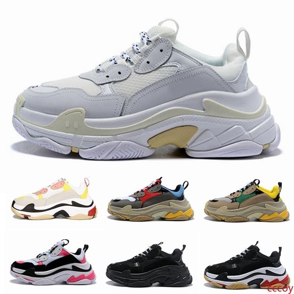 

париж 17fw triple-s ходьба обуви люкс папа обувь chaussures femme тройной 17fw дизайнерские кроссовки для мужчин женщины vintage старый деду