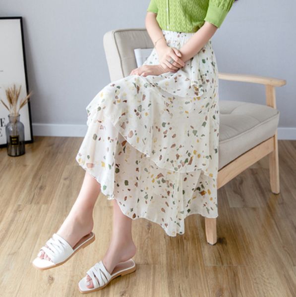 

skirts vintage tiered tulle pleated skirt slim long cake mesh princess solid high waist layer ruffled, Black