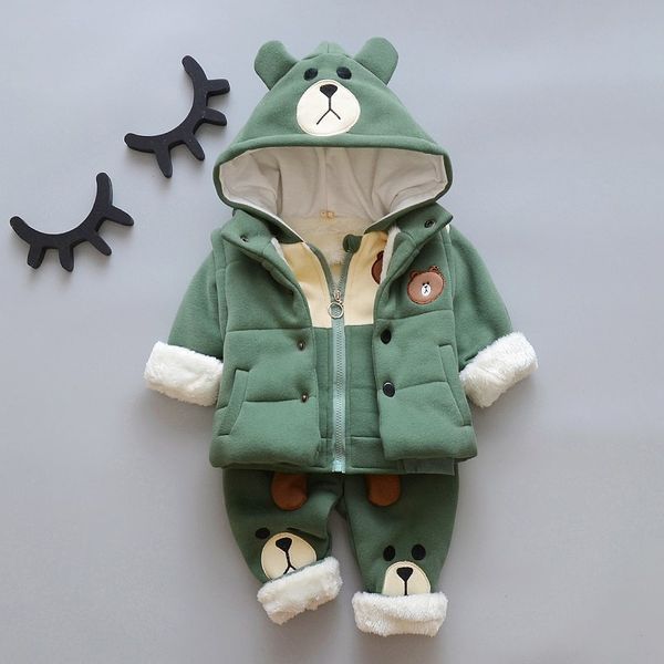 

plus velvet plus pieces infant autumn & winter san hou outside cotton-padded clothes ^ male baby winter set 0 a 1-2-3-year-old c, Blue;black