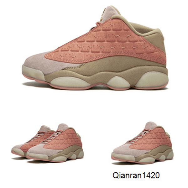 

with box clot x 13 low terracotta warriors men basketball shoes 13s low sports sneakers at3102-200 grey and olive suede athletic quality
