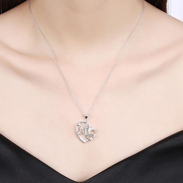 

mother's day necklace fashion mom letter gold silver rose gold love necklace charms pendant the gift for mother