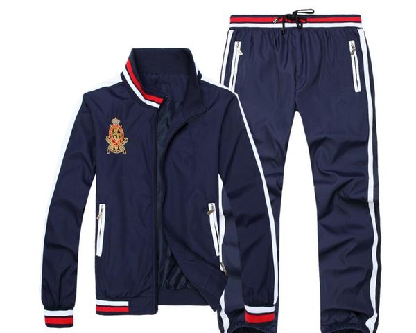 

new mens designer tracksuits autumn full zip tracksuit men sport suit white men sweatshirt pant suit hoodie pant set sweatsuit men, Gray