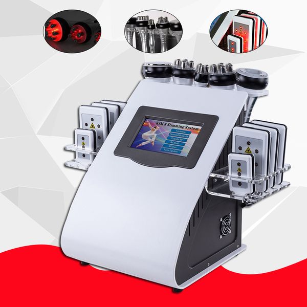 

highest sales 6 in 1 40k ultrasonic cavitation vacuum radio frequency lipo laser 8 pads lipo laser slimming machine for spa