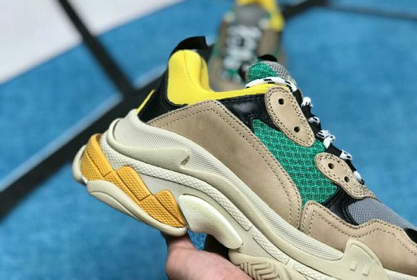 

2019 multi luxury triple s designer low new arrival sneaker combination soles mens womens runner sports casual shoe c011, Black