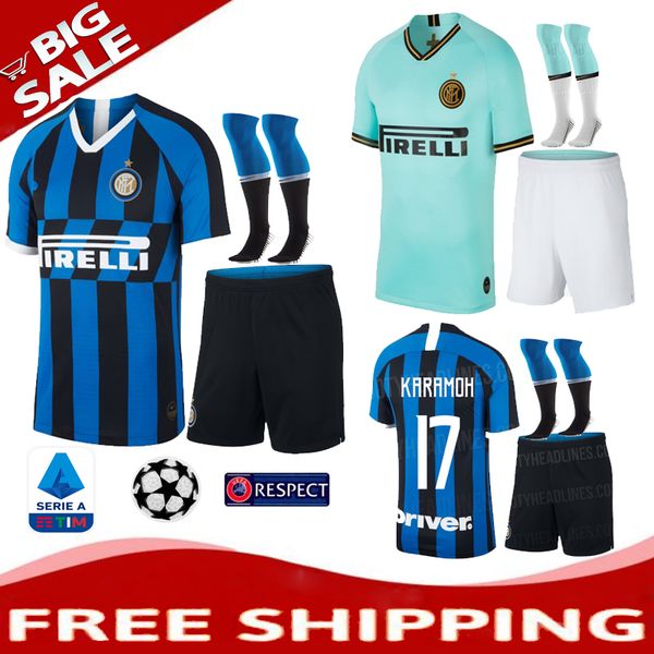 

Inter maillot de foot 2019 2020 milan kit jer ey home away icardi lautaro kriniar peri ic nainggolan 19 20 football hirt