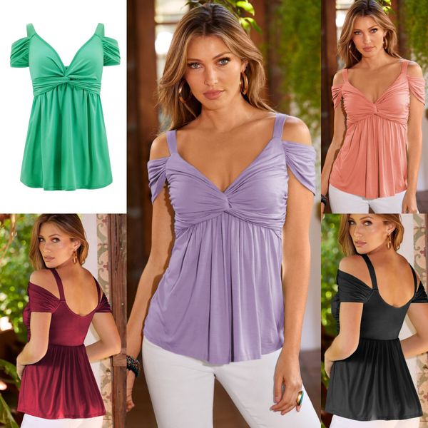 

women's v-neck less t-shirt 2618 women's sling v-neck strapless t-shirt 2618 sling shoulder strap shoulder strap, White