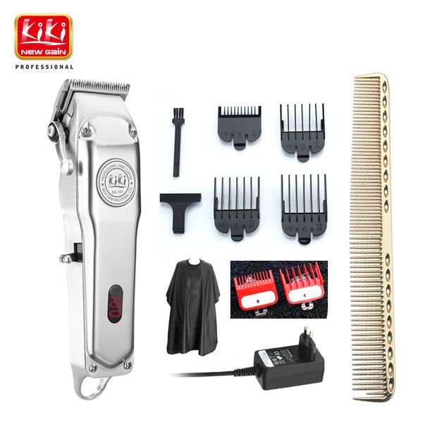 

hair clipper kiki newgain rechargeable all metal hair clipper cordless electric hair trimmer professional haircut beard shaver machine
