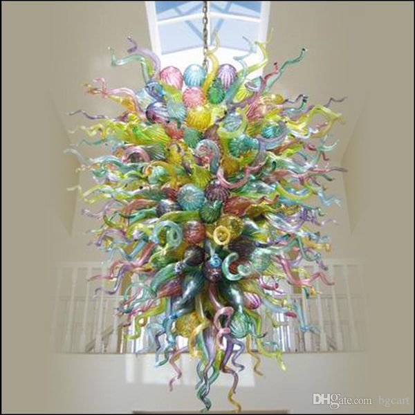 

современная ручная выдувная стеклянная люстра светильники большие роскошные индивидуальные подвесные светильники из муранского стекла декор