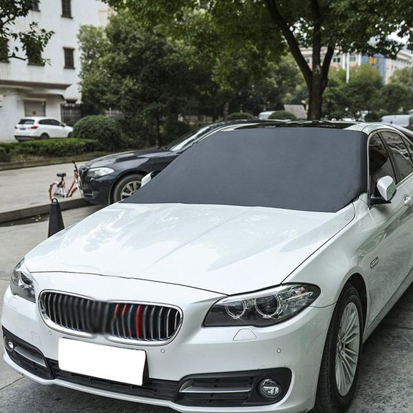 

car front windshield snow cover anti-frost cover half car clothing magnetic front protection magnet snow file
