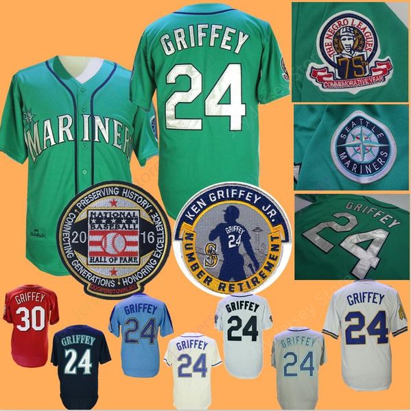 

Ken griffey jr jr jer ey mariner 2016 hall of fame patch eattle cincinnati 24 30 jer ey teal green 1995 home away