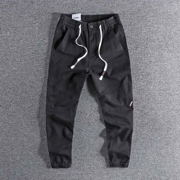 

2020 new arrival all kinds of comfortable woven cotton overalls pants for men casual pants for men wholesale 0309, Black