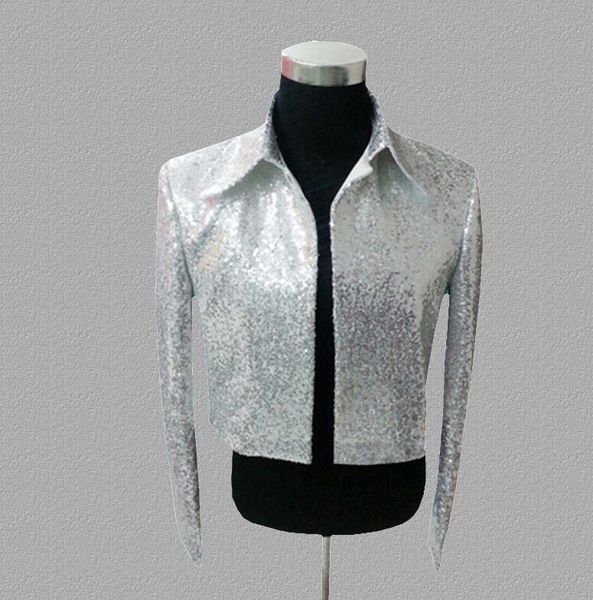 

fashion blazer men suits designs short jacket mens stage costumes for singers clothes dance star style dress masculino homme, White;black