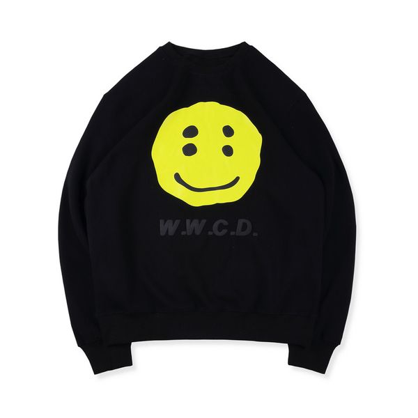 

19FW Hip Hop ASAP ROCKY Kanye West CPFM W.W.C.D. Kids See Ghosts Smile Face Skateboard Fleece Hoodie Pullover Men Women Cotton Casual Hoodie