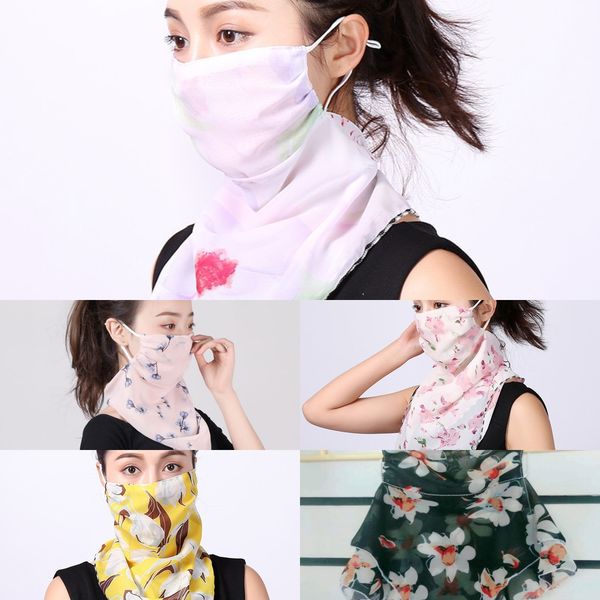 

ge52t outdoor 3d exotic face mask triangle face mask scarf cycling bandana riding scarf comfortable breathable windproof riding, Black