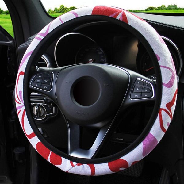 

universal steering wheel cover styling flowers print butterfly printed auto decor steering cover car interior accessories