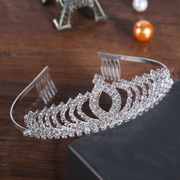 

8 стили кристаллов wedding коронки искорка бисером bridal veil кристалл tiara корона оголовье аксессуары для волос партии свадебные tiara во
