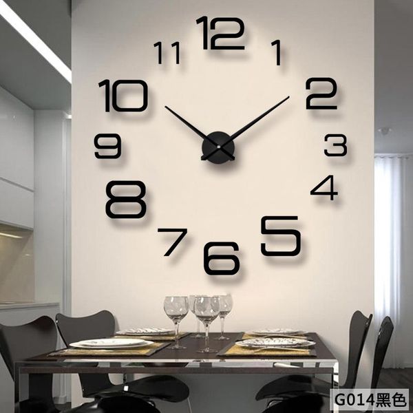 Creative Large Round Digital Clock Acrylic Diy Mirror Wall Digital Clock Acrylic Diy Mirror Wall
