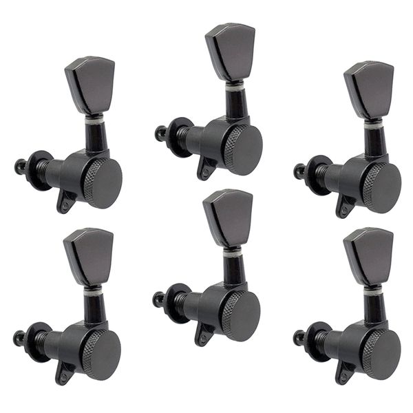

6pcs 6l electric guitar tuners machine heads tuning pegs (black