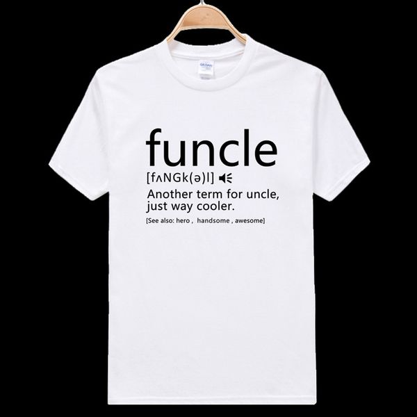 

766 xs-3xl eurocode fashion spot funny funcle printing short sleeved t-shirt, White;black
