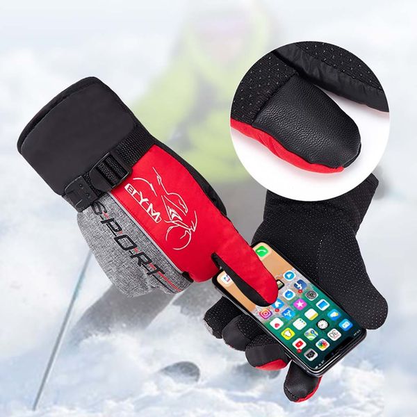 

winter waterproof anti-slip outdoor sports warm thermal velvet ski snow gloves riding motorcycle warm gloves#40