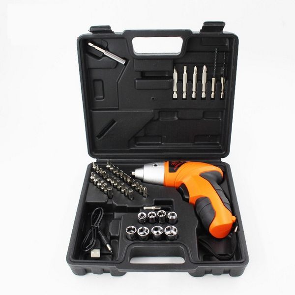 

electric screwdriver cordless drill 45pcs drill bit set rechargeable 18650 battery electric bit kit usb power tools