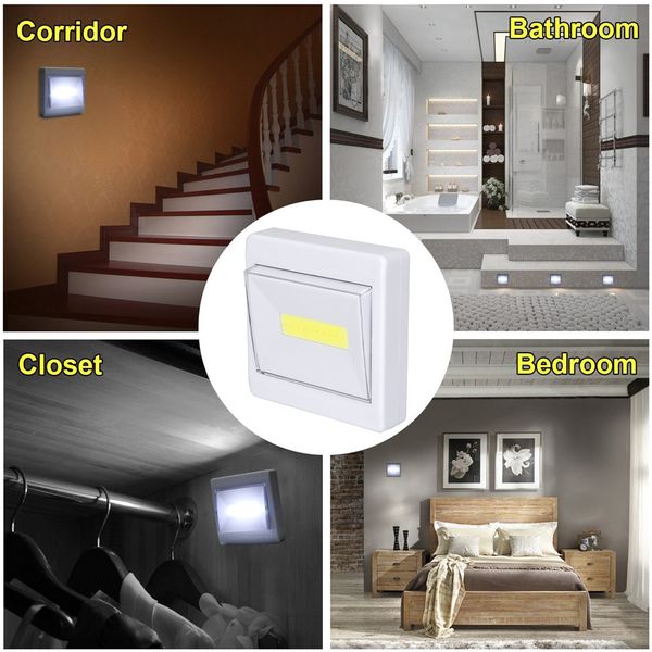 Supli Mini-LED-Nachtlicht, Schranklampe, batteriebetrieben, kabellos, Wandleuchte für unter Küchenschränken, energiesparend