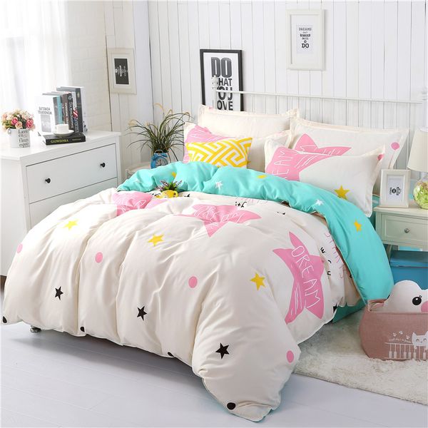 

bedding set 2019 latest skin friendly cotton duvet cover set twin full  king size quilt cover bed sheet pillowcases
