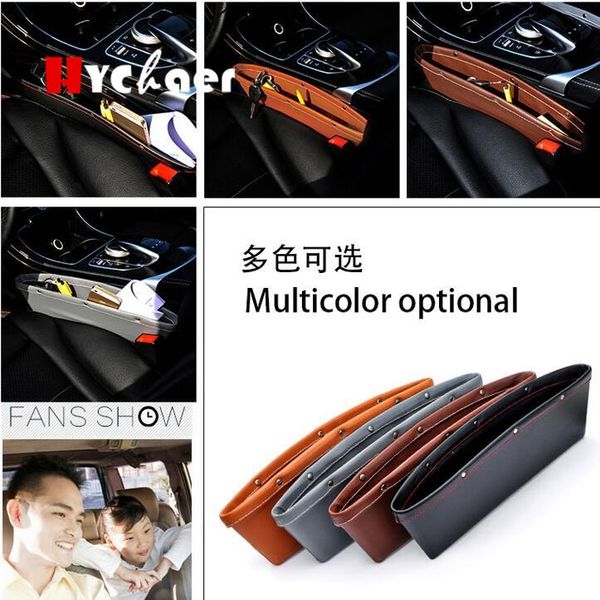 

1pcs car organizer pu leather catch catcher box caddy car seat slit gap pocket storage glove box slot leather storage