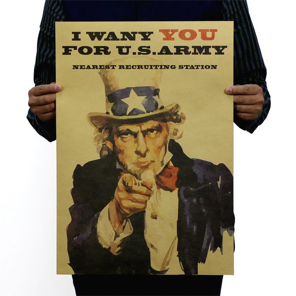 

i want you for u.s. army vintage kraft paper poster home wall decoration art supplies magazines retro posters and prints