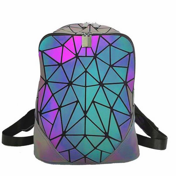 

luminous diamond pattern geometric backpack bags for woman 2019 lady daily bag