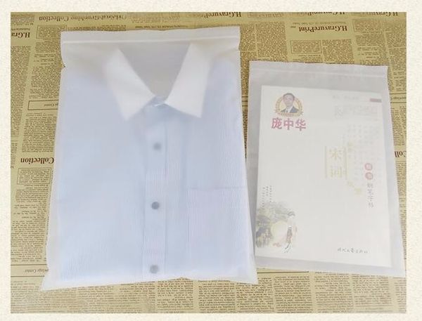 

100pcs small 10x15cm/17x25cm plastic recyclable zipper poly bag, frosted bags storage packaging bag for gift clothes