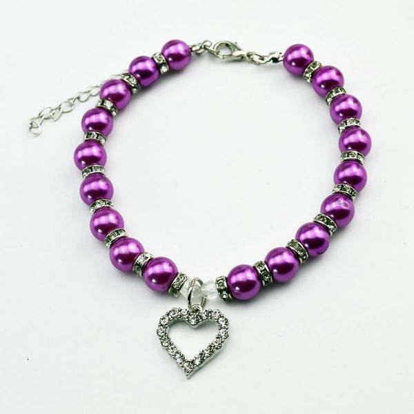

cat ожерелье pet cat ошейник для кошек collier чат ошейник для кошек pearl воротник модные аксессуары любовь алмазный чихуахуа