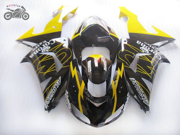 Novas carenagens chinesas para Kawasaki Ninja 2006 2007 ZX10R preto amarelo Corona motocicleta carenagem peças de reparo do corpo ZX-10R 06 07 ZX 10R