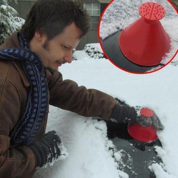 

new winter auto car magic window windshield car ice scraper shaped funnel snow remover deicer cone tool scraping a round
