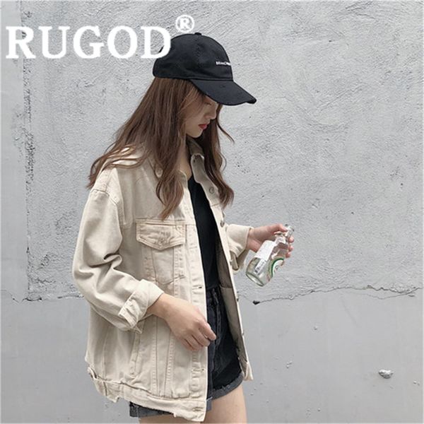 

women solid apricot denim jacket turn down collar vintage slim overszie jean coat new fashion female harajuku outerwear, Black;brown