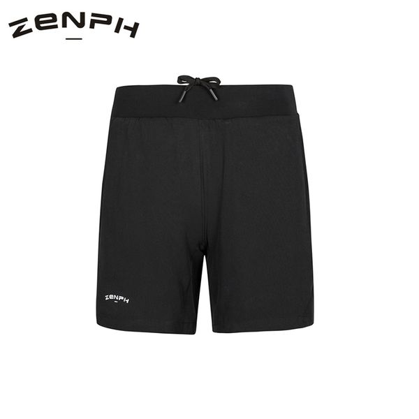 

zenph summer running shorts men active training exercise jogging 2 in 1 sports shorts quick drying breathable pants, White;red