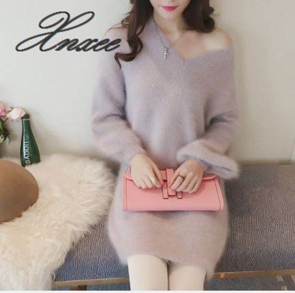 

autumn winter fashion loose zipper sweater dress women 3xl large size casual long sleeve solid color sweater dress femme hot, White;black