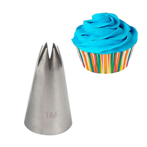 

1pc stainless steel piping icing nozzle for cream pastry cake decoration pastry baking fondant tools bakeware kitchen accessorie