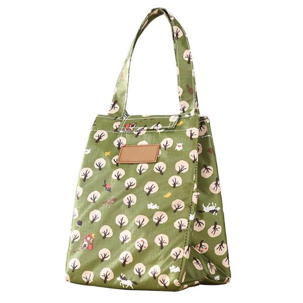 

lunch bag picnic bento pouch portable container insulated camping handbag cooler carrying tote oxford cloth school outdoor, Blue;pink