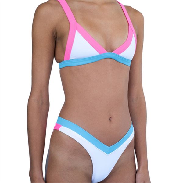 

triangle bikini set new women solid bathing suit swimwear summer beach wear female low waist swimsuit biquini