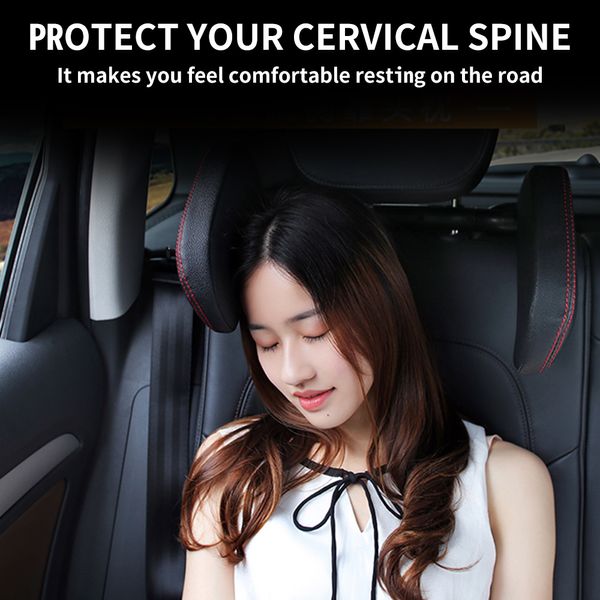 

car seat headrest neck pillow neck rest seat headrest cushion pad head safety protection travelling support on both sides