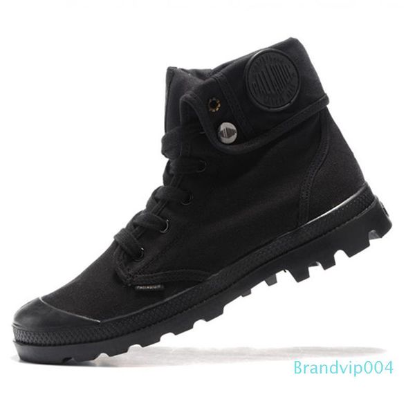 

palladium pallabrouse high army military ankle men women boots canvas sneakers outdoor man anti-slip designer casual shoes 36-45, Black