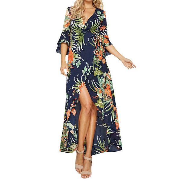 

женщины повседневная bohemia harajuku печати длинные платья макси кимоно партии платья пляжа лета sundress sukienki damskie riverdale вадим, Black;pink