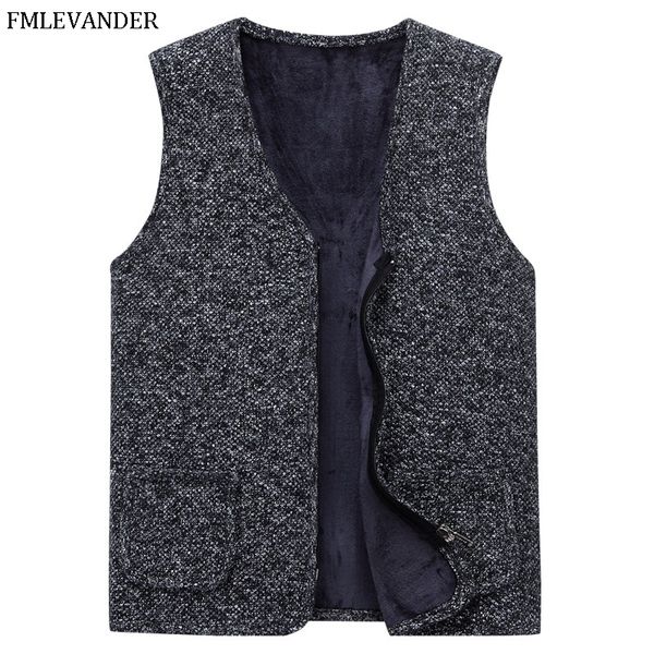 

gift for father/dad thick sweaters sleeveless cardigans vest sweater men, Black;white