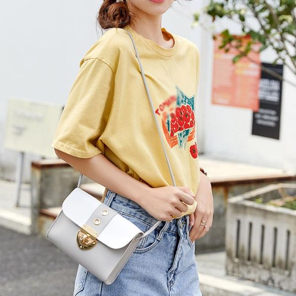 

fashion women's lock leather shoulder bag messenger bag mobile phone bag#g30