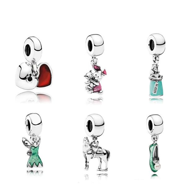 

new 100% стерлингового серебра 925 пандора пирсинг сердце hollow кристалл charm beads приспосабливать европейские женщины diy браслет оптово, Black